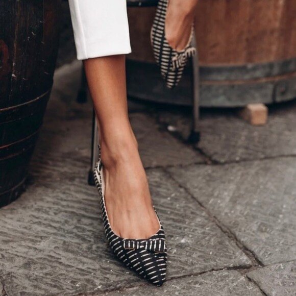 Sarah Flint Natalie Sling in Black Stitch NEW - Size 41 (10)